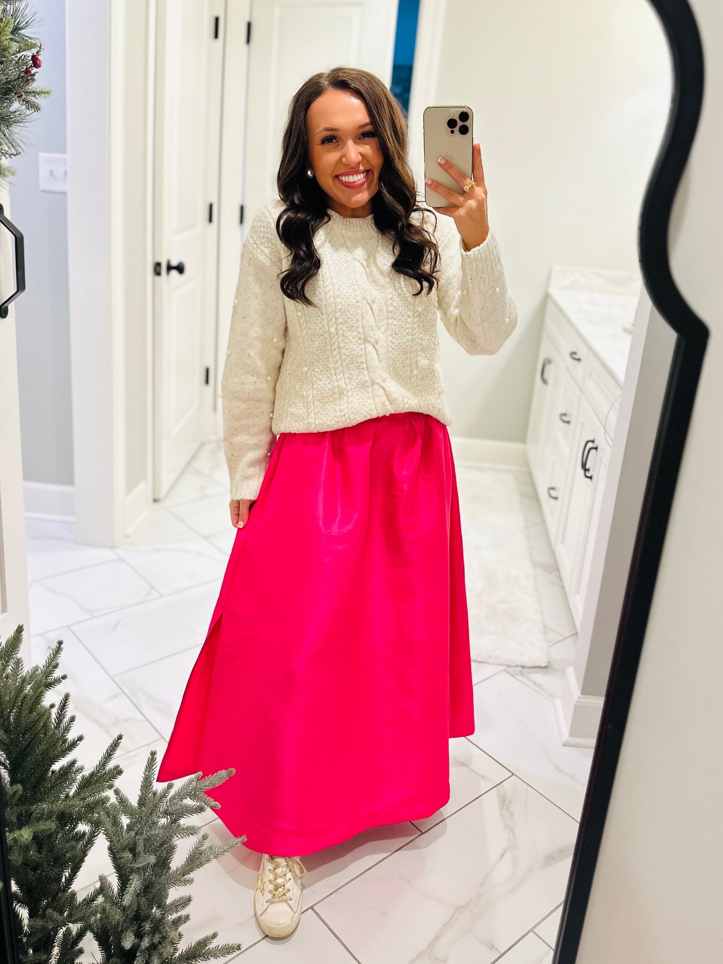 The Wynter Oatmeal Pearl Sweater