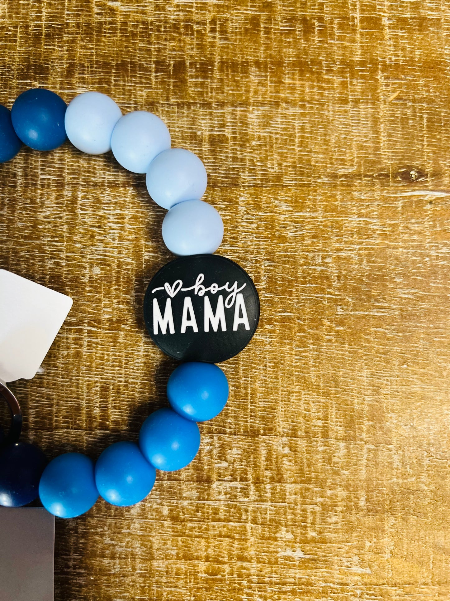 Boy Mama Beaded Keychain