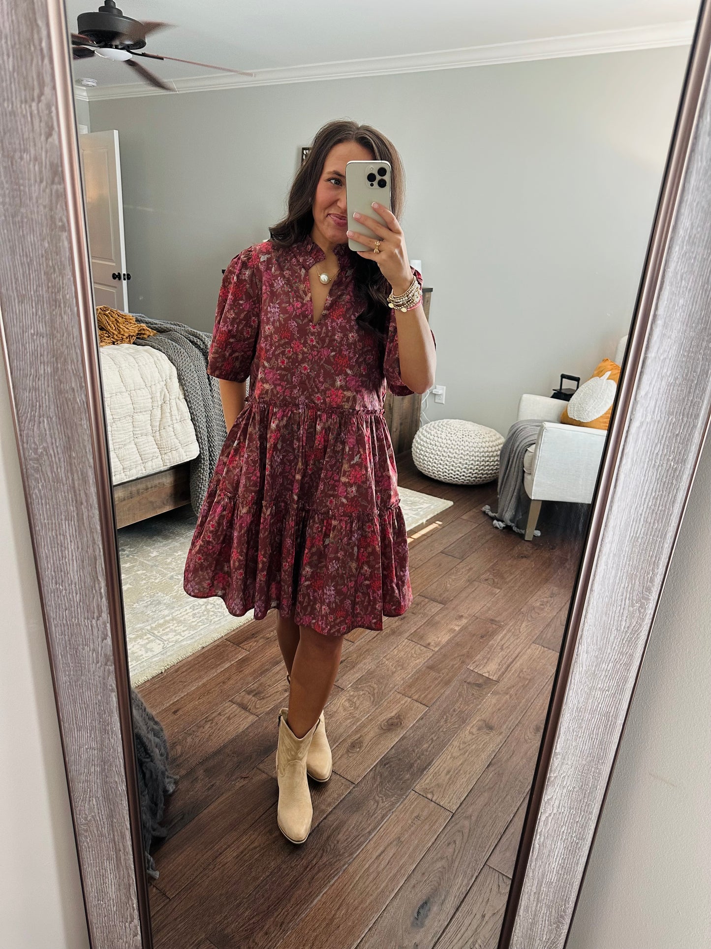 The Everleigh Brown Floral Dress