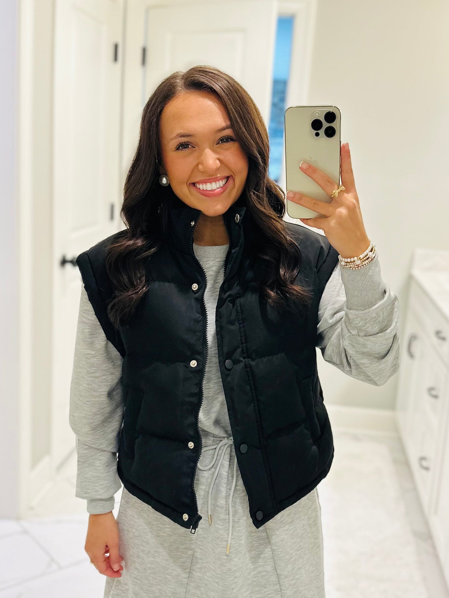 The Black Puffer Vest