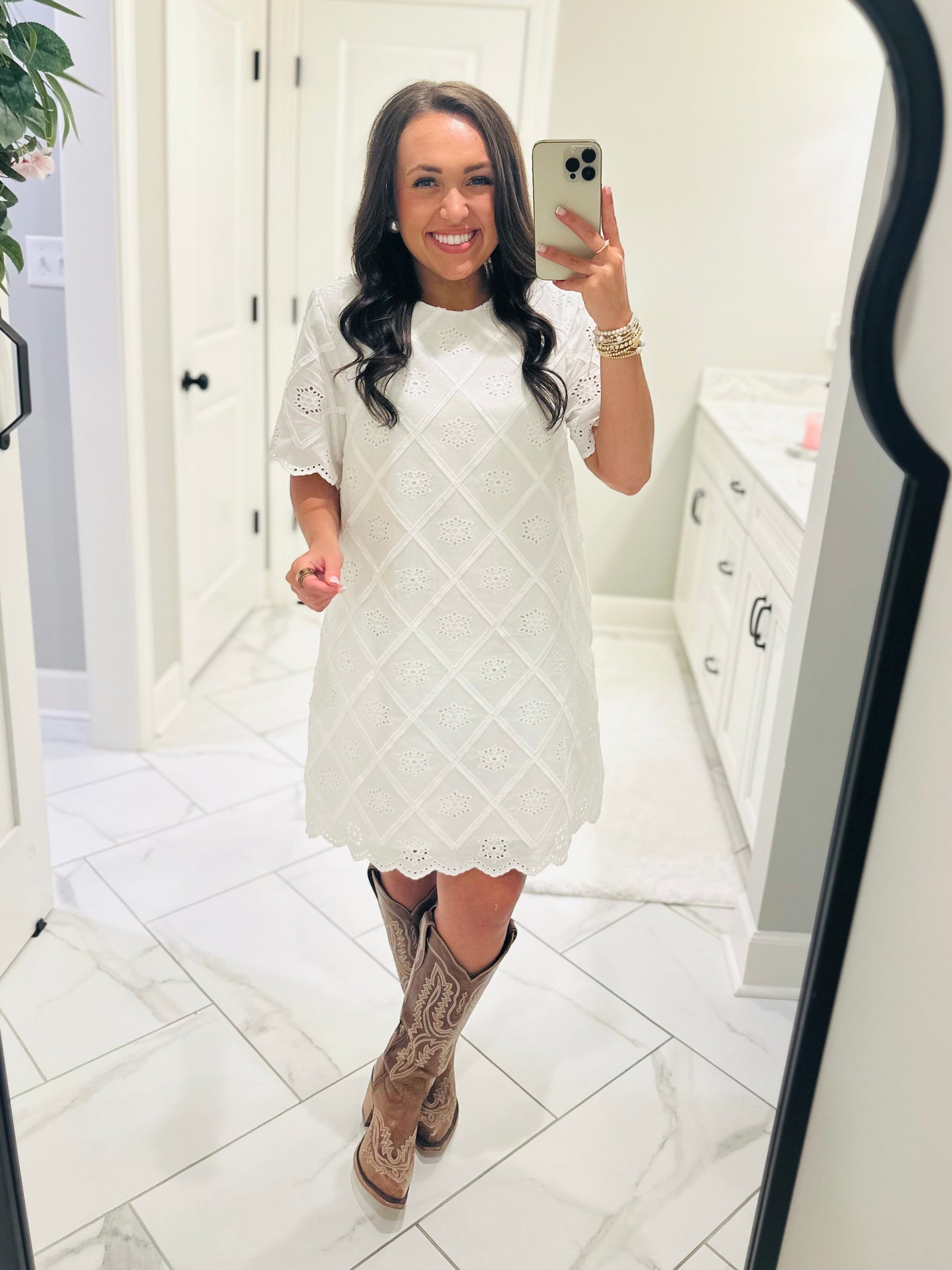 The Taylor White Eyelet Dress