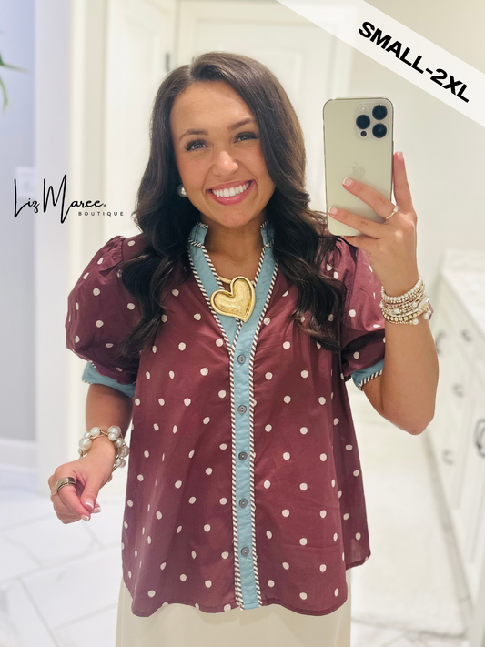 The Abbie Brown Polka Dot Top