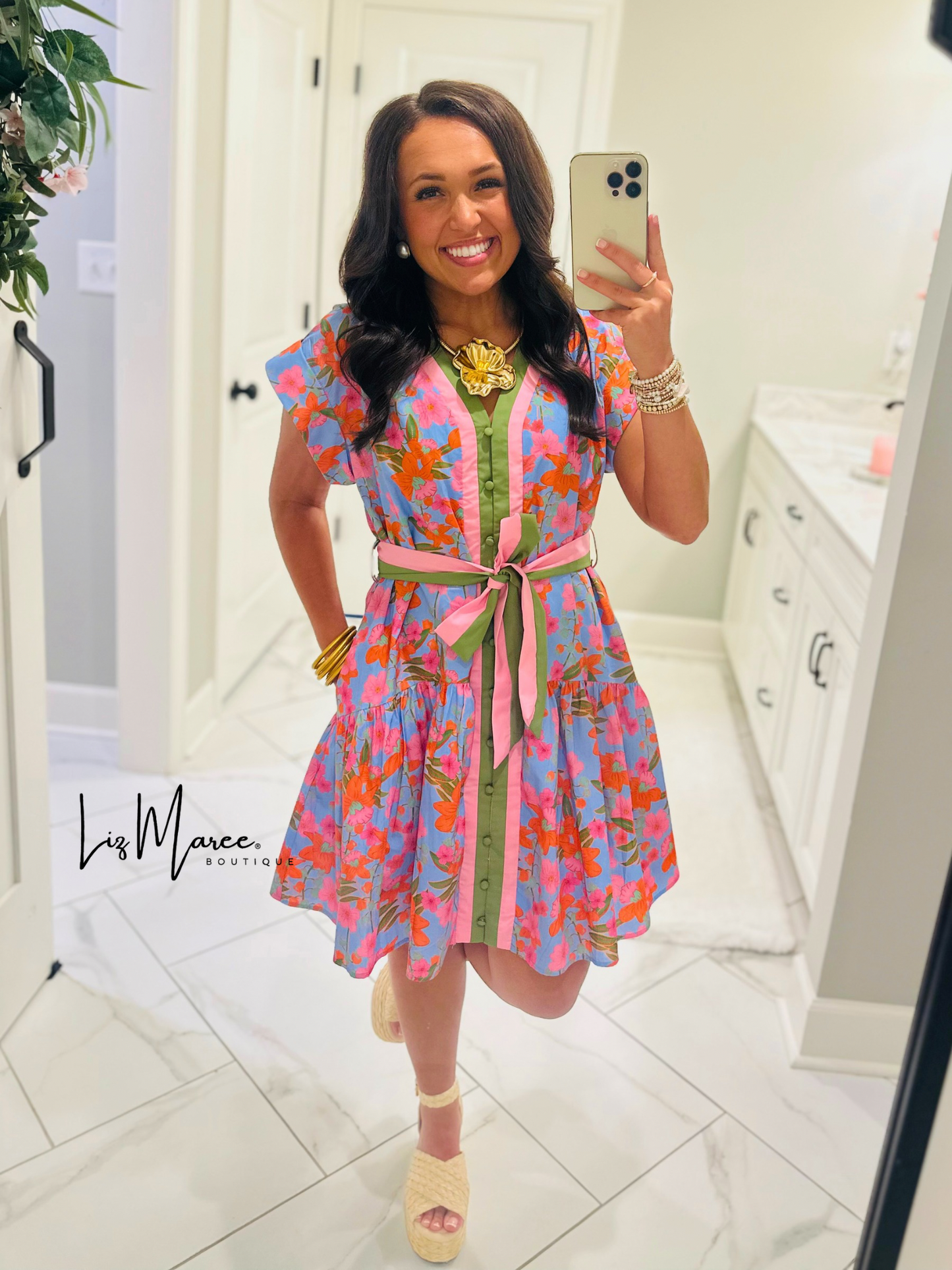 The Tori Blue Floral Dress