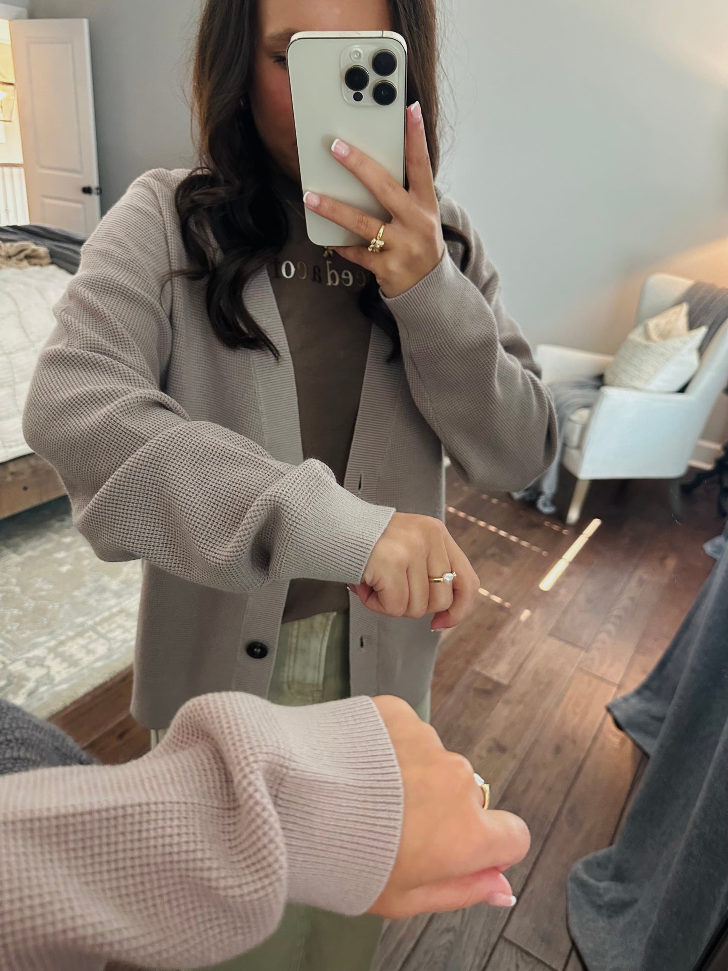 Let's Get Cozy Ash Mocha Cardigan