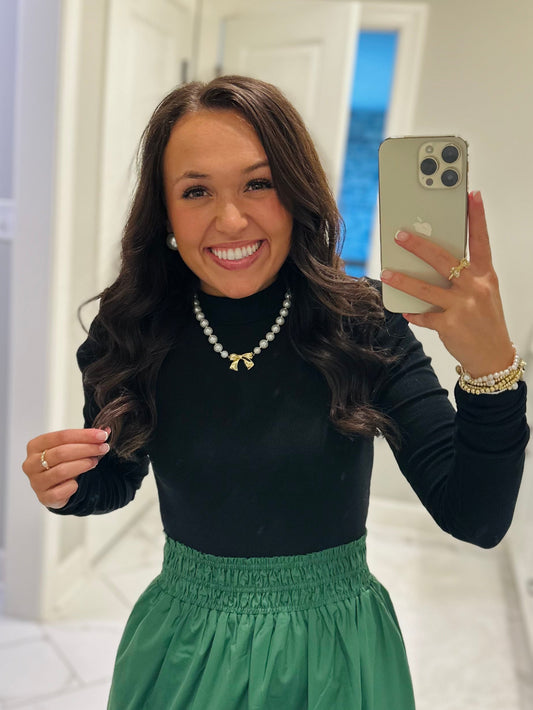 The Neva Black Puff Sleeve Top