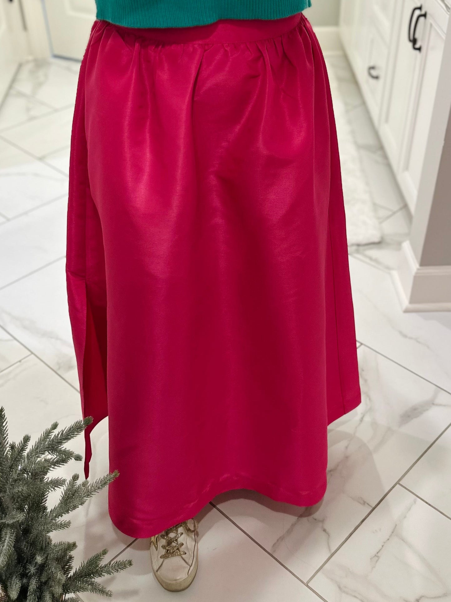 The Caryn Fuchsia Pink Maxi Skirt
