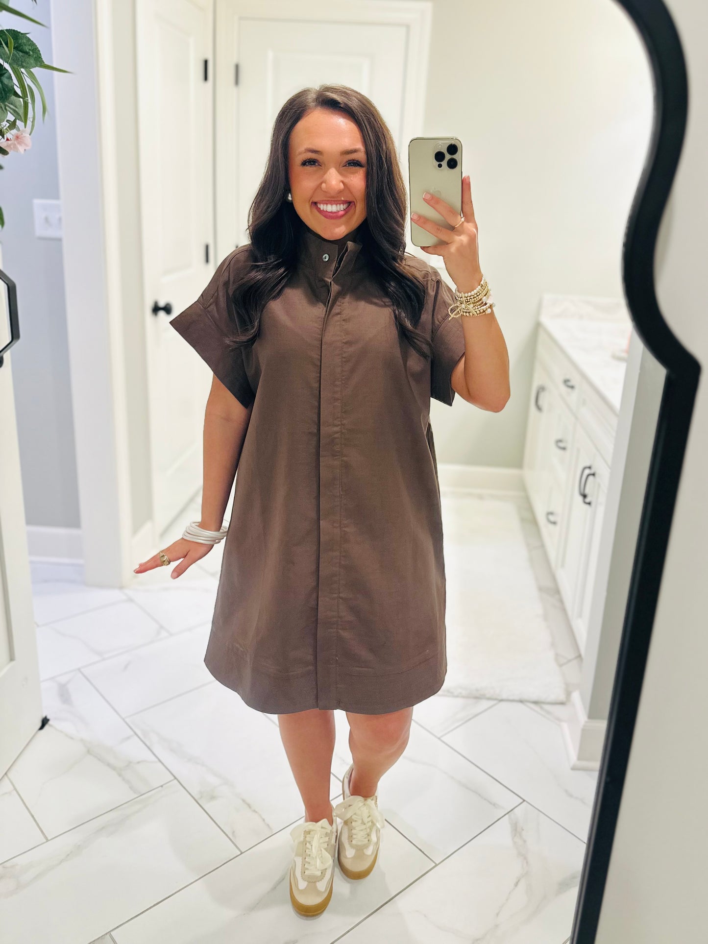 The Rach Brown Shirt Dress