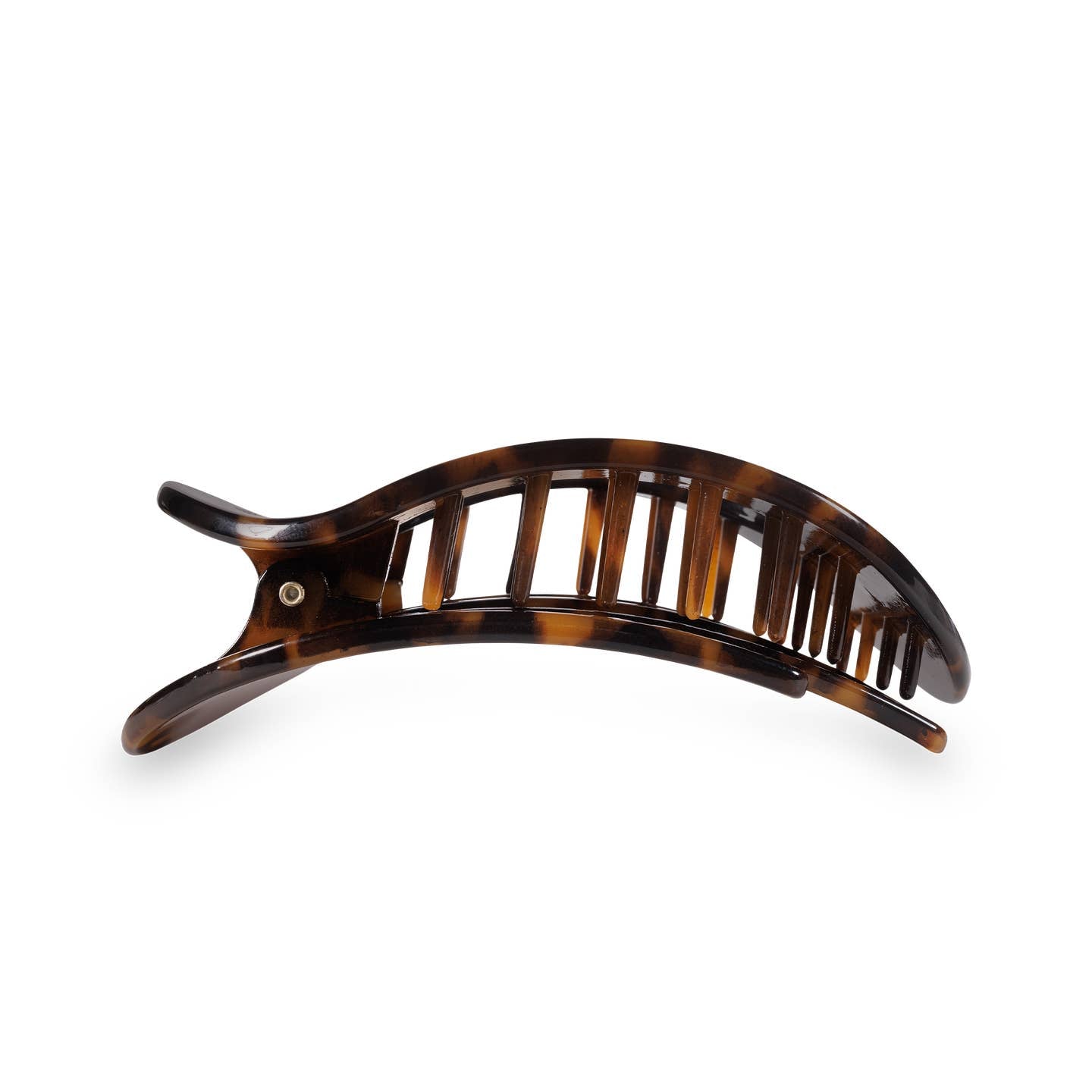 Tortoise Round Flat Hair Clip