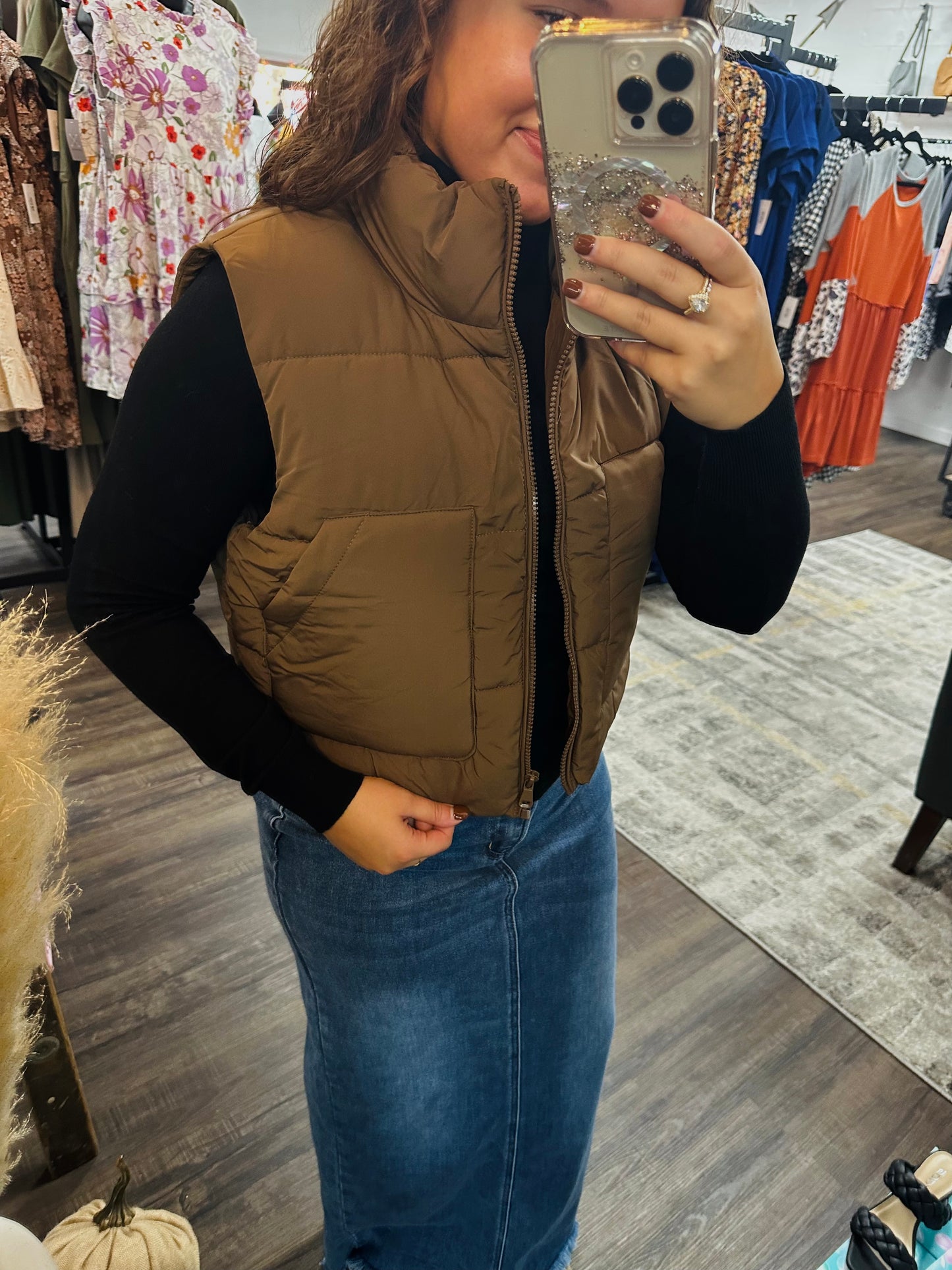 Cocoa Puffer Vest