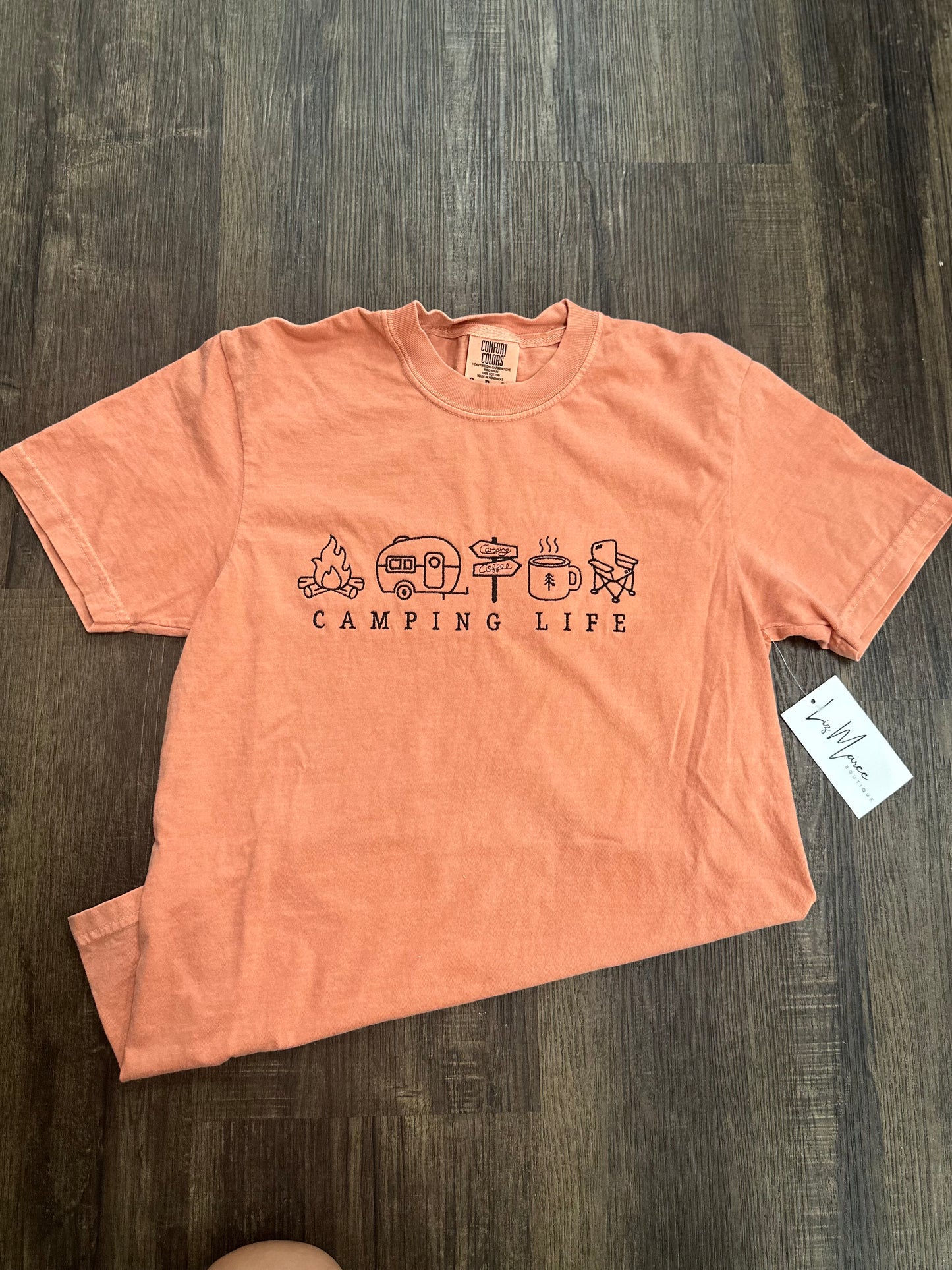 The Camping Life Embroidered Tee