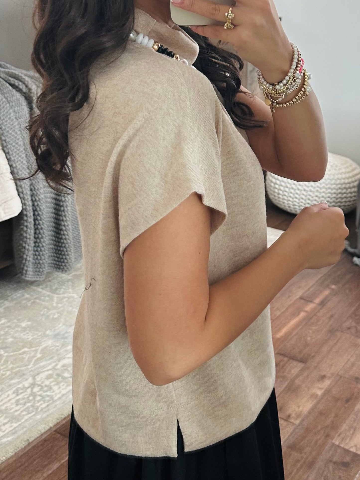 The Gabi Oatmeal Top