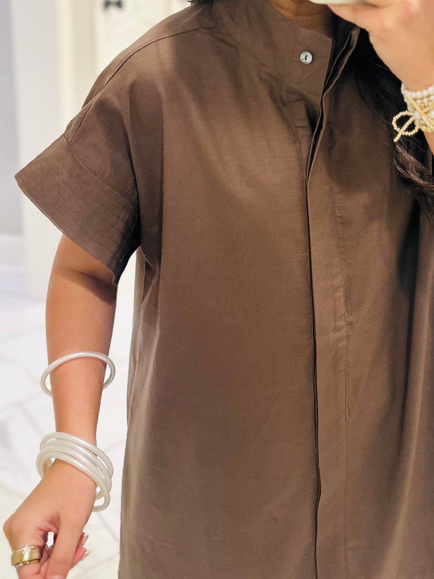 The Rach Brown Shirt Dress