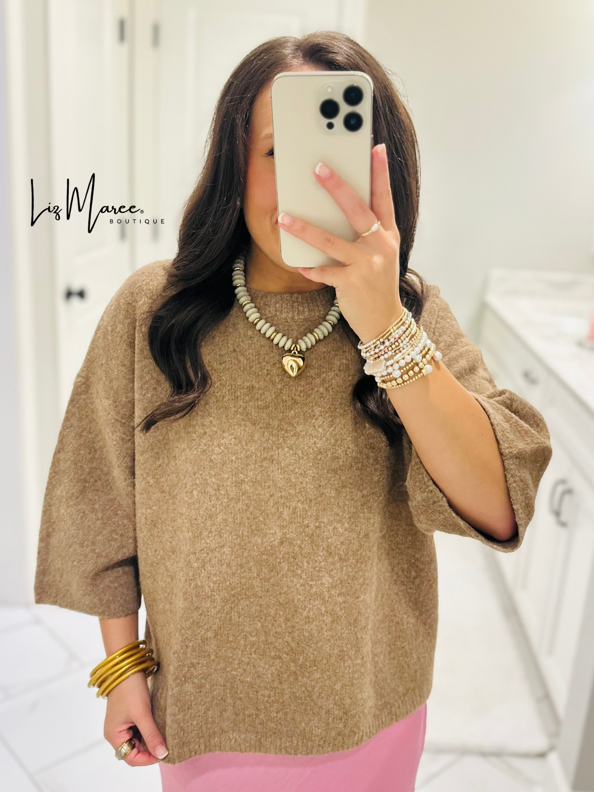 The Harlow Camel Sweater Top