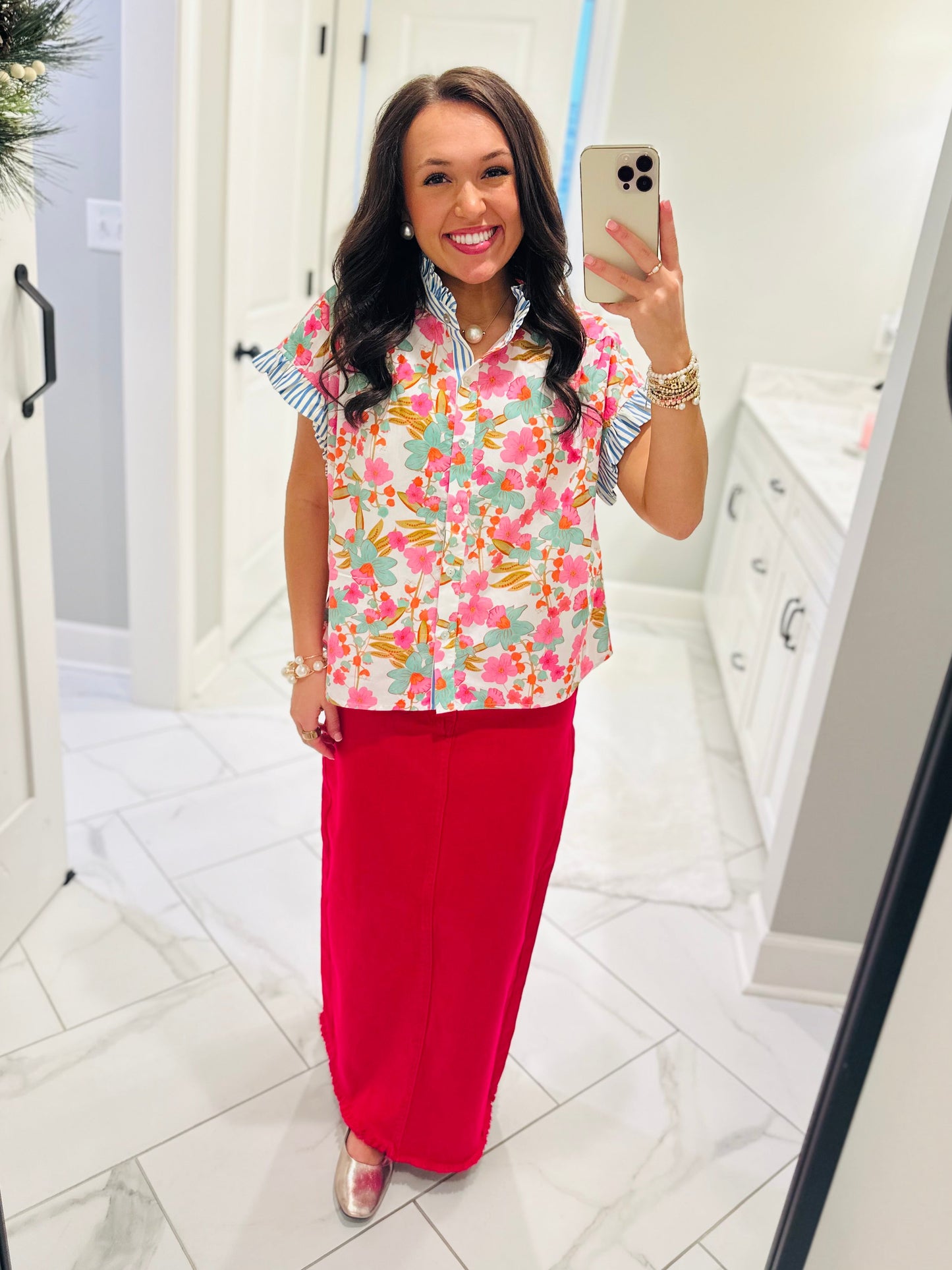 The Julie Floral Blossoms Top