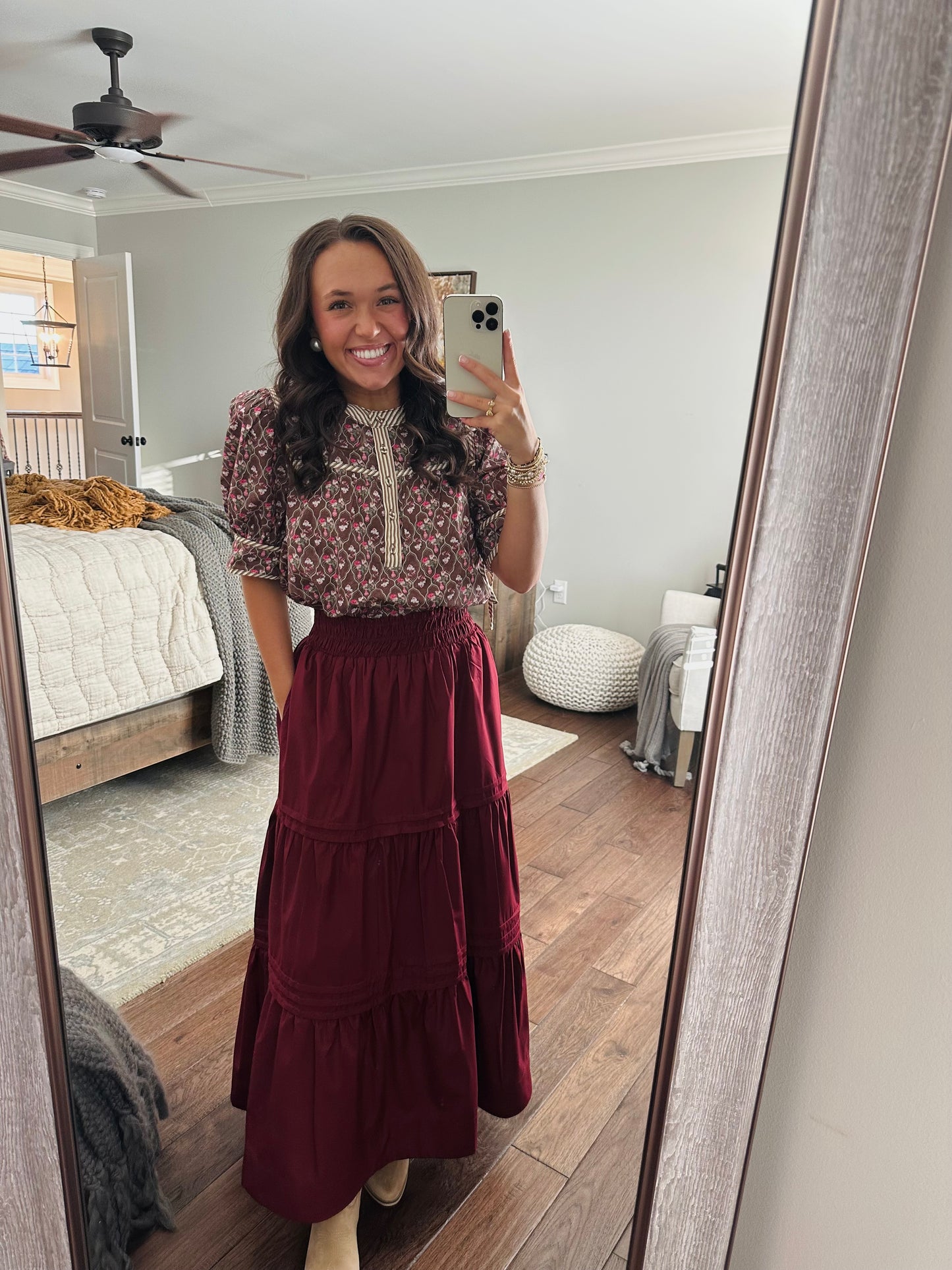 The Lottie Brown Floral Top