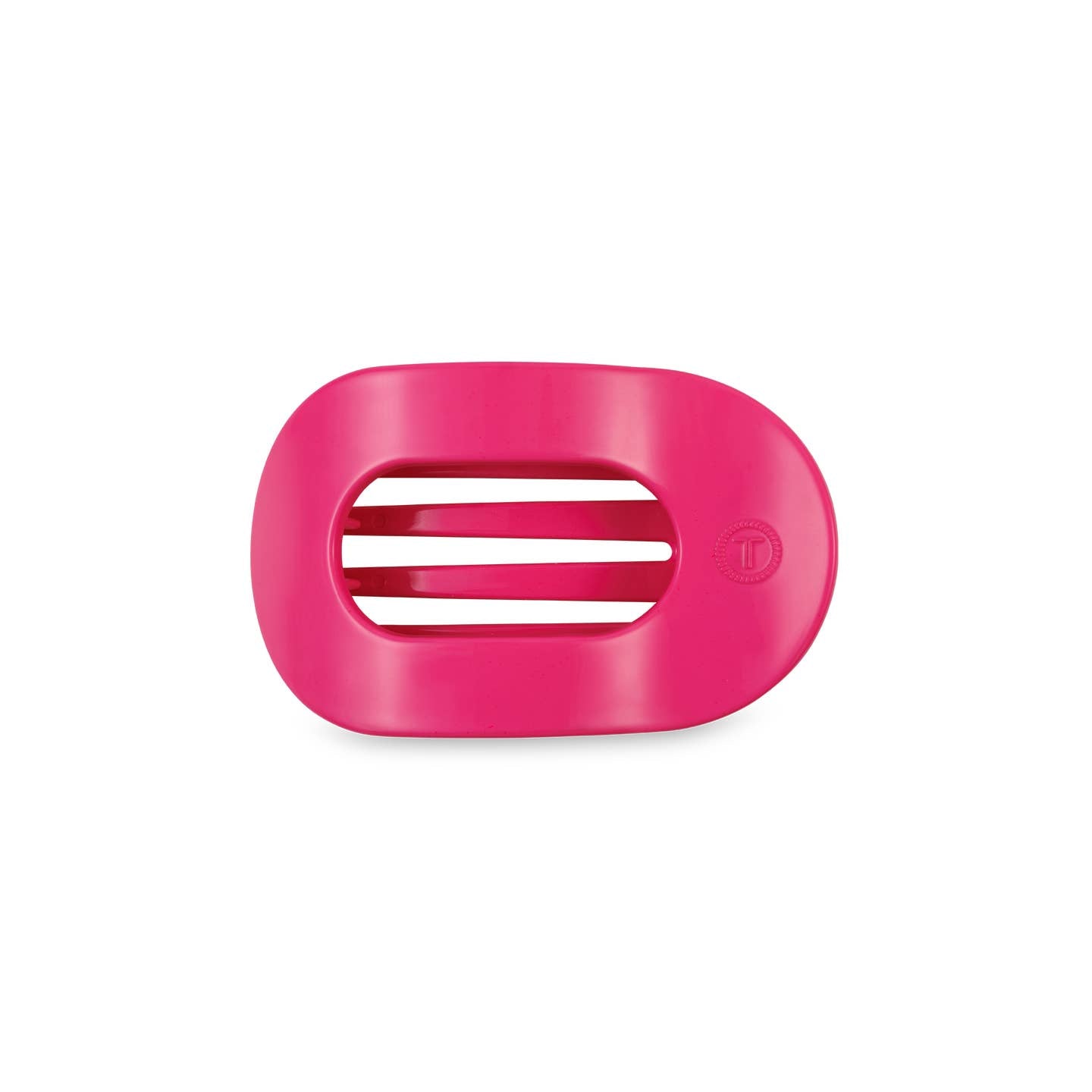 Tropical Punch Hot Pink Round Flat Hair Clip