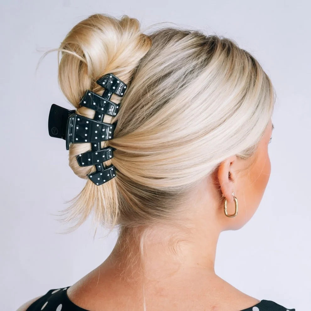 Classic Black Polka Dot Party Claw Clip