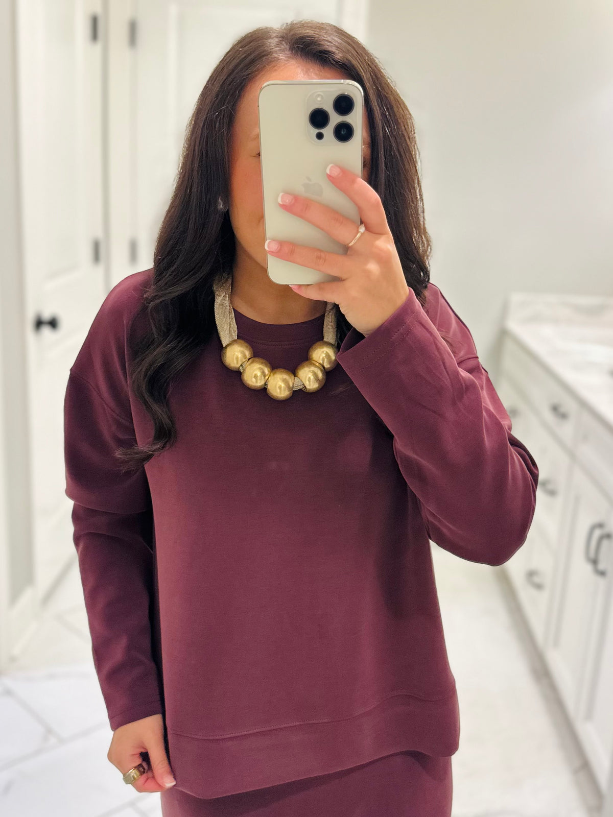 The Rheanne Wine 2 Piece Dress Set