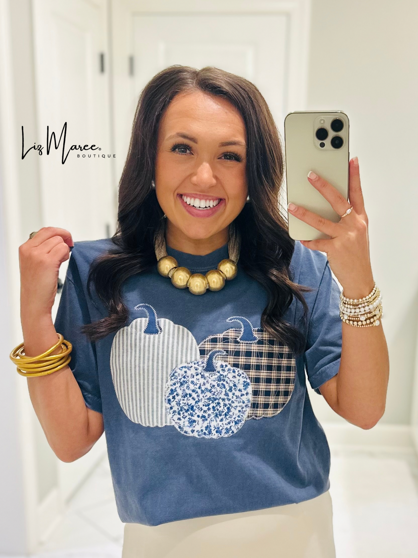 The Pumpkin Trio Embroidered Tee