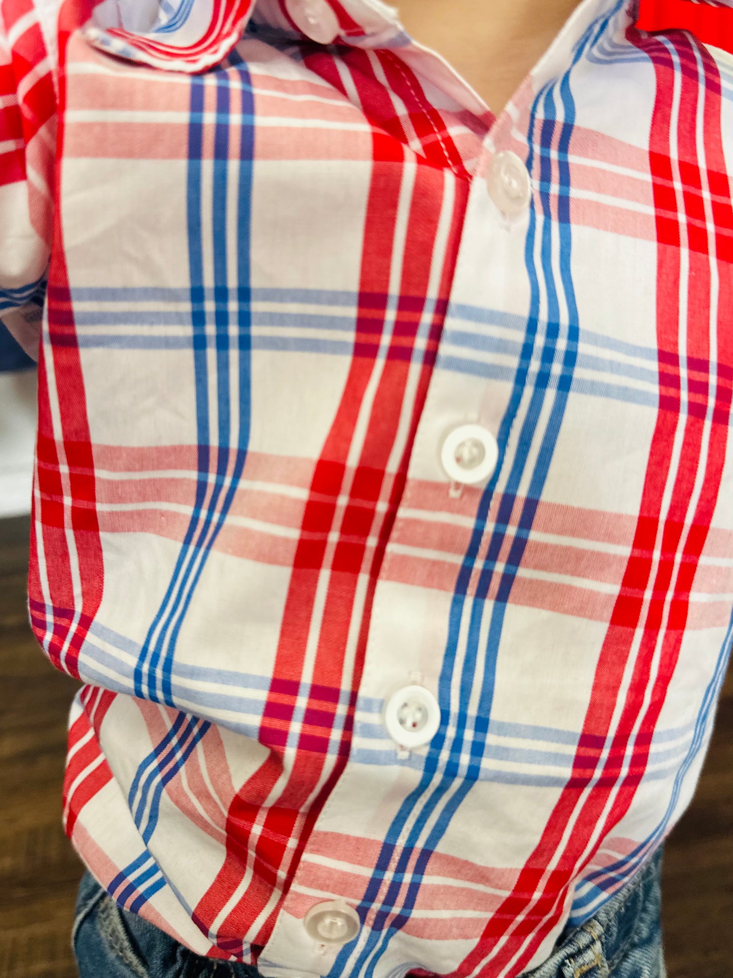 The Boys Lincoln Plaid Short Sleeve Button Down Shirt
