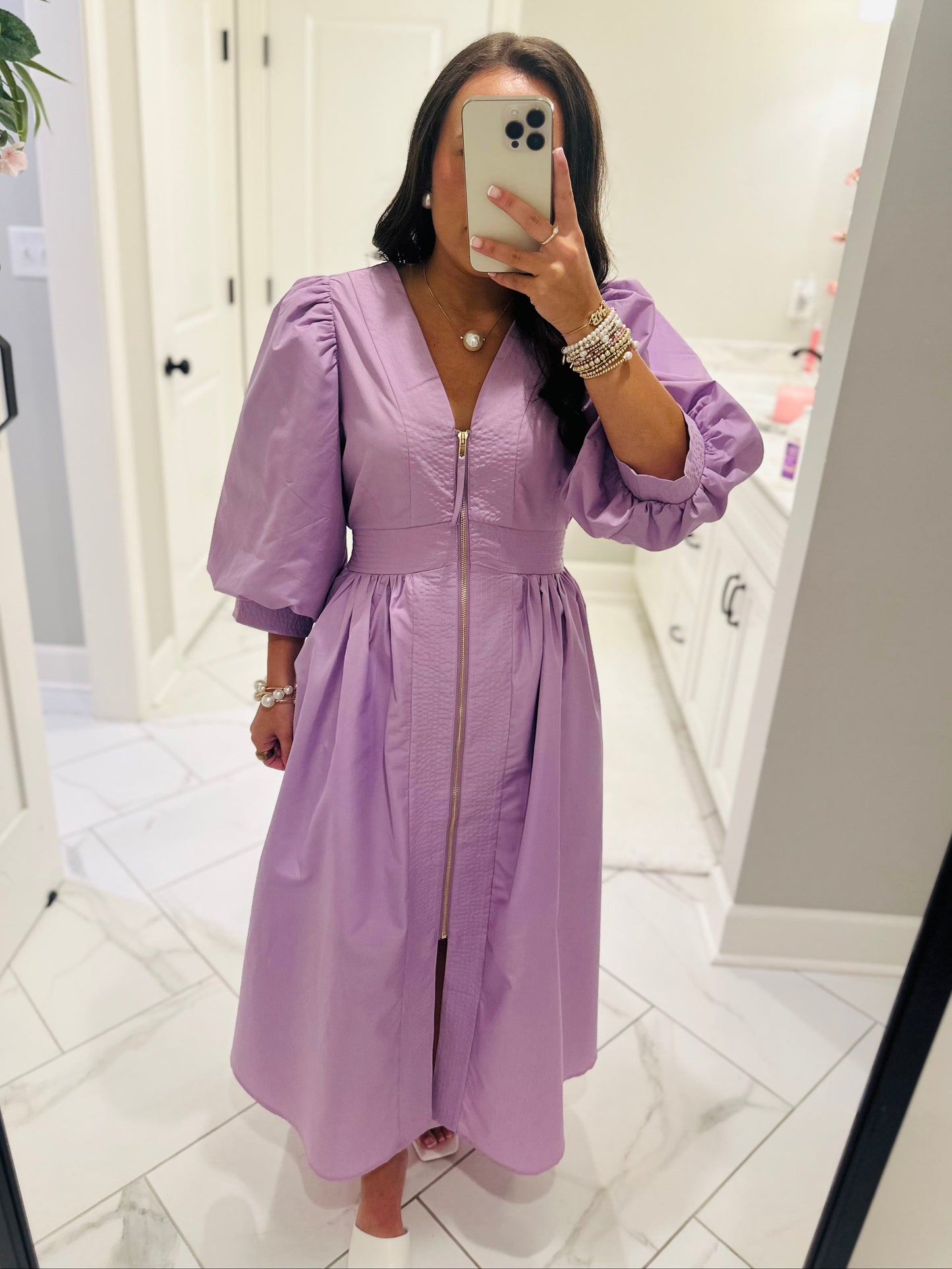 The Libby Lavender Midi Dress