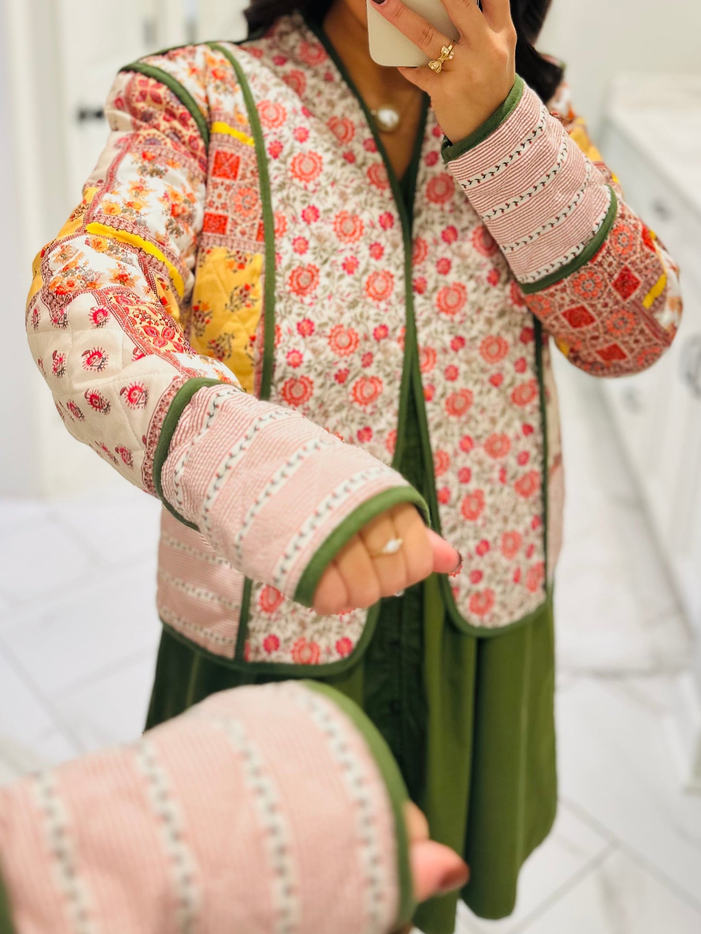 The Emmie Floral Patchwork Quilted Jacket