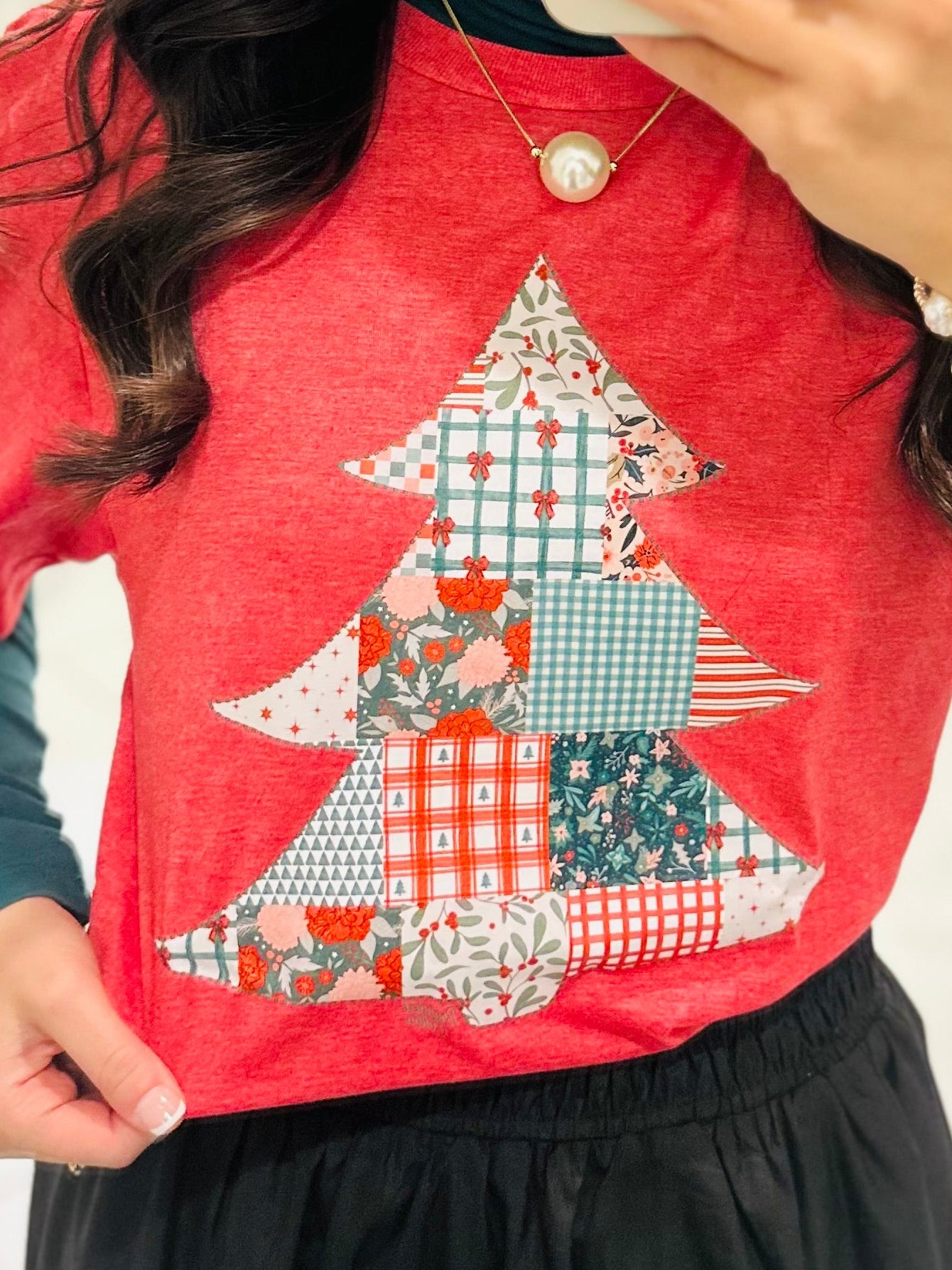 The Oh Christmas Tree Patchwork Tee