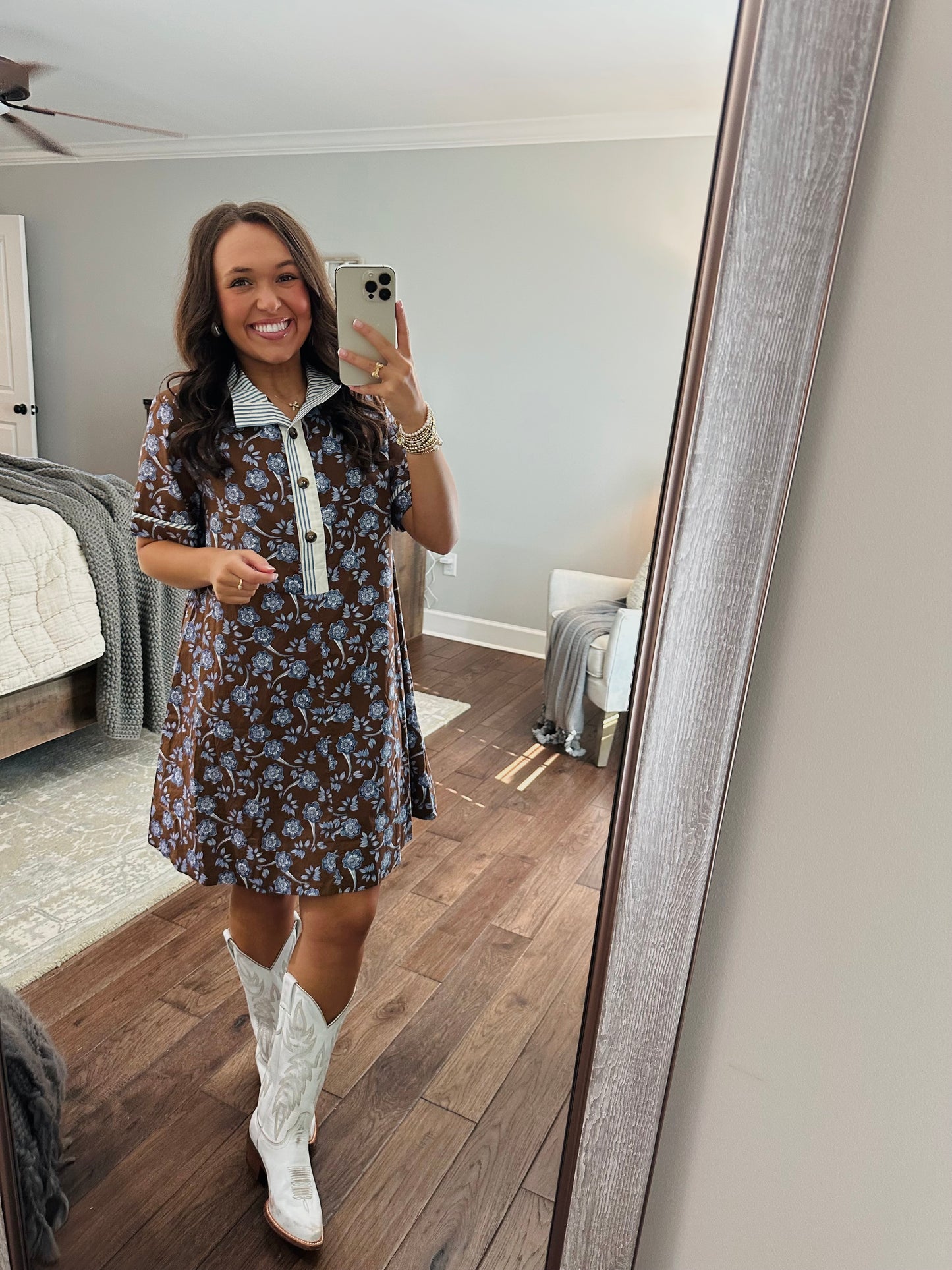The Hunter Brown Floral Dress