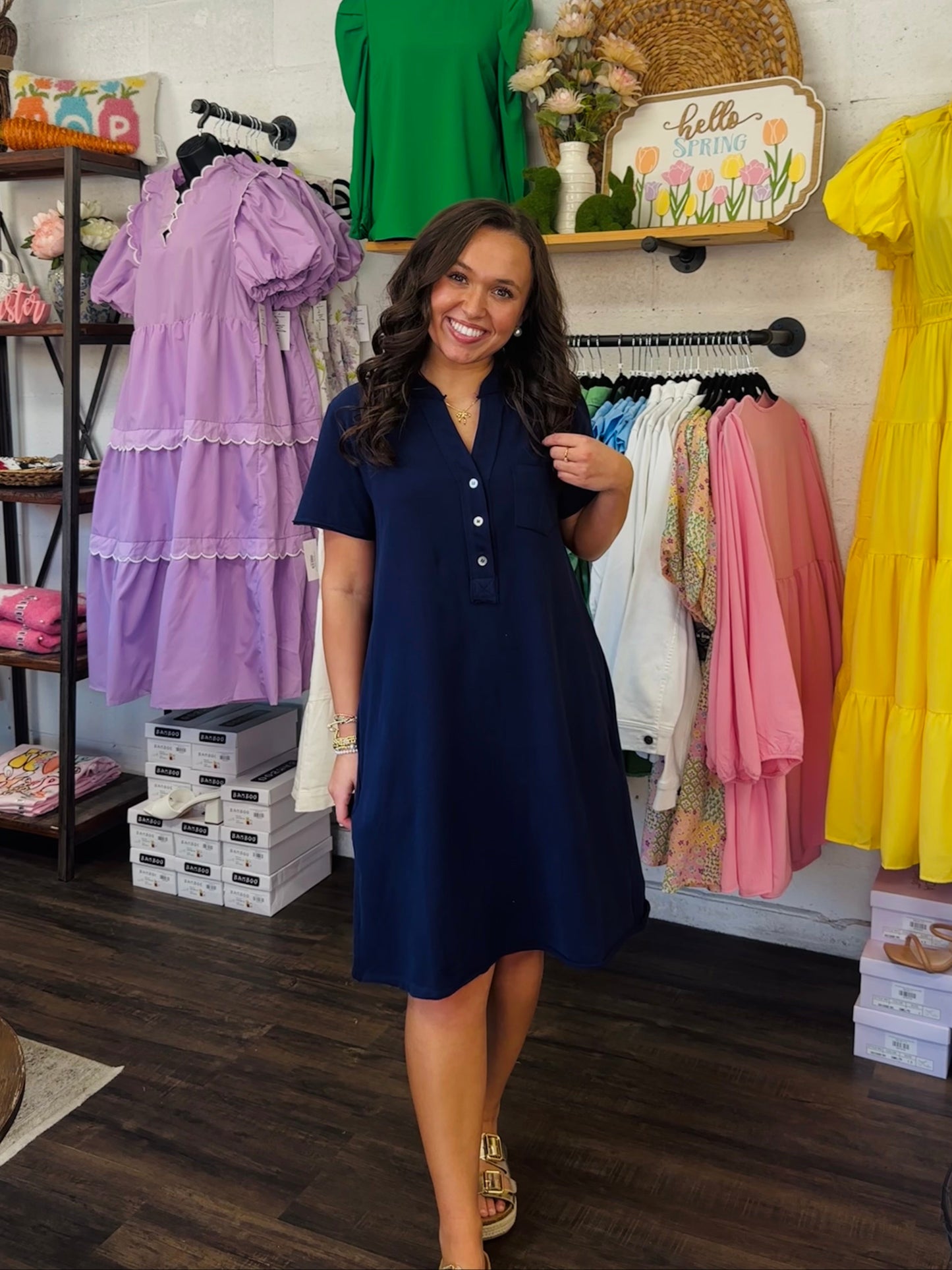 The Navy Vintage Wash Short Sleeve T-Shirt Dress