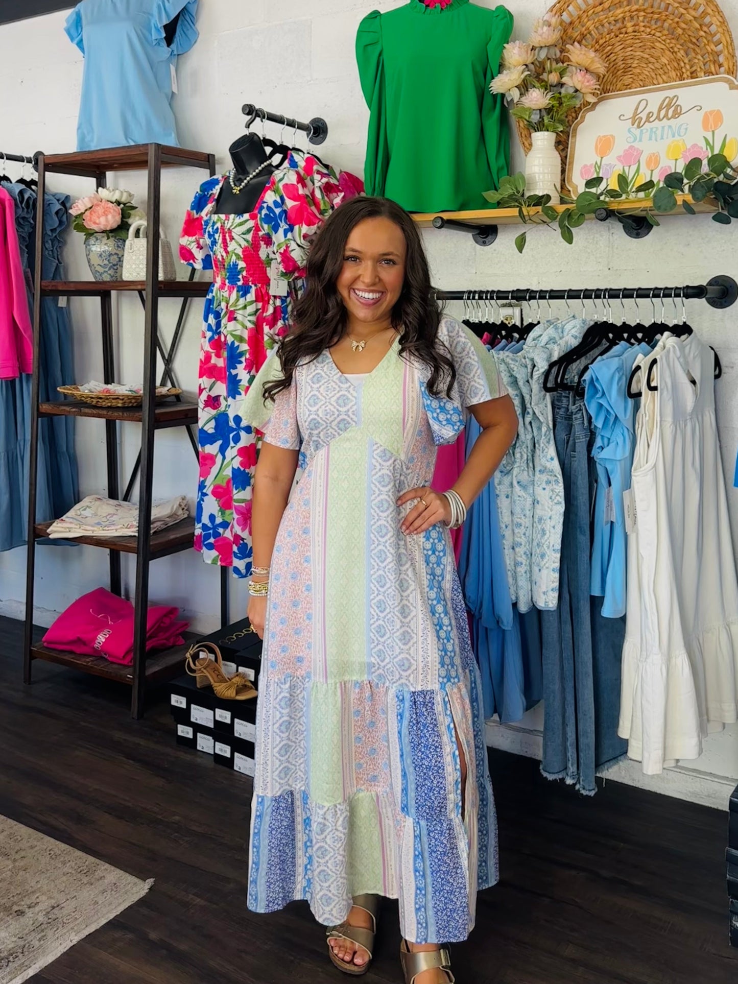 The Sonny Patchwork Midi Dress