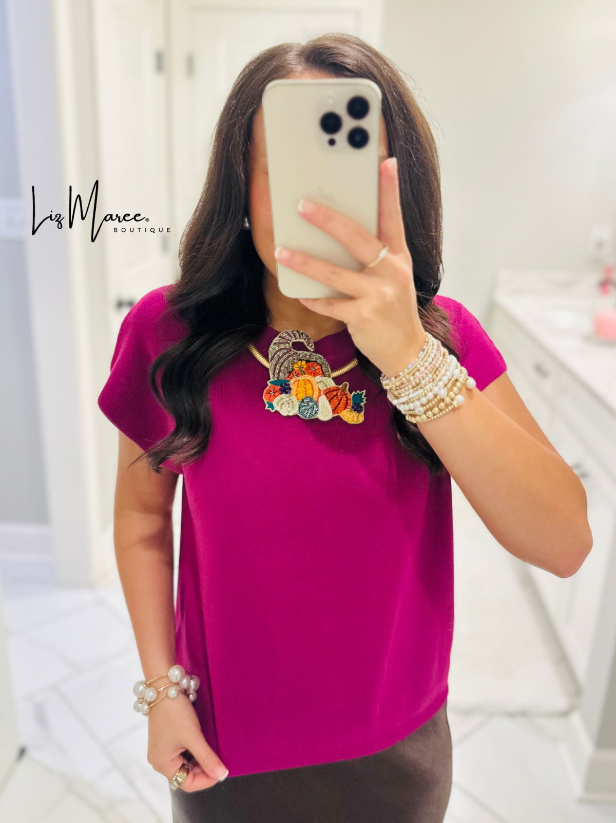 The Katie Orchid Knit Top