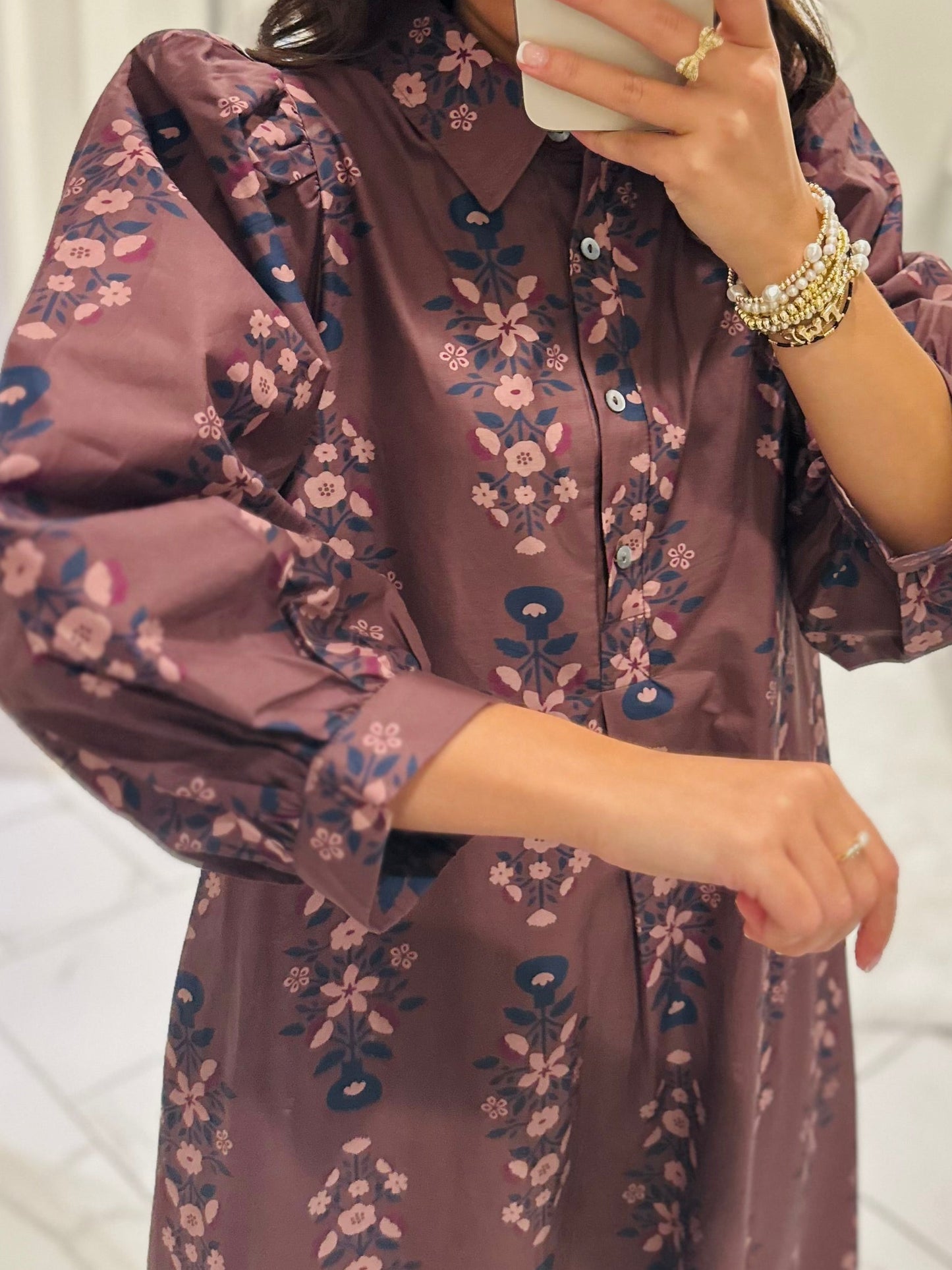 The Nina Brown Floral Maxi Dress