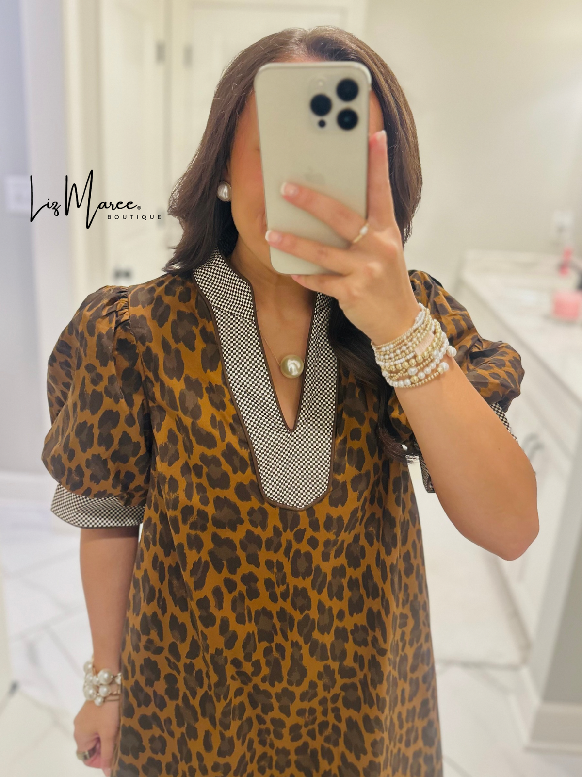 The Elle Brown Leopard Midi Dress