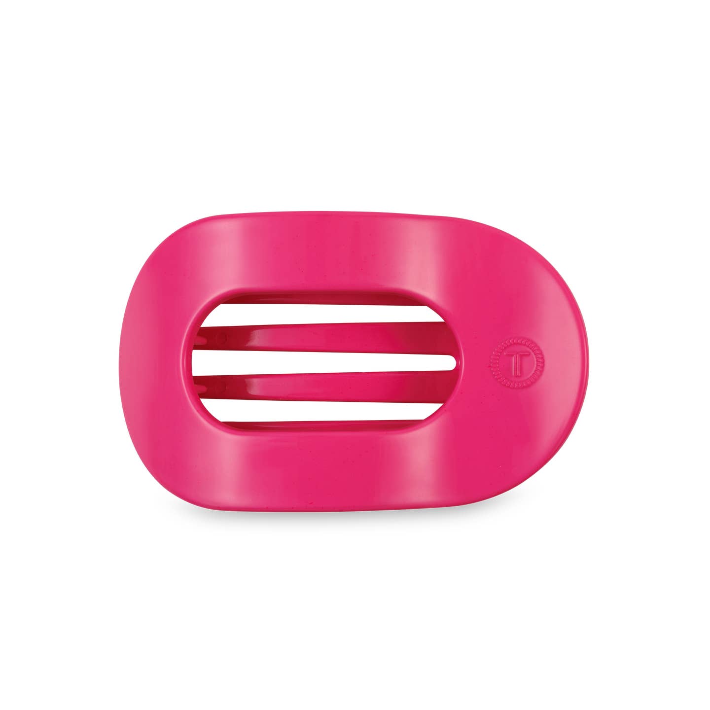 Tropical Punch Hot Pink Round Flat Hair Clip
