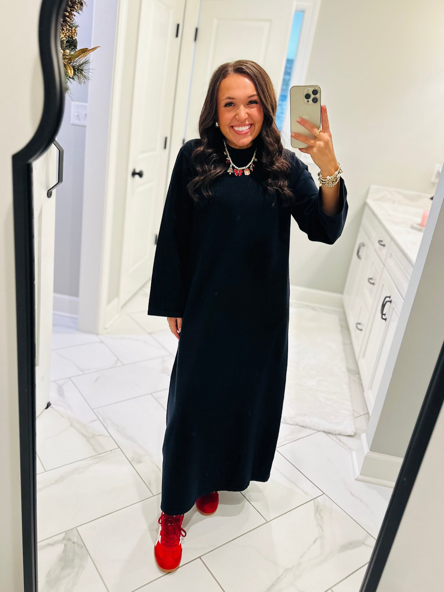 The Black Sweater Midi Dress