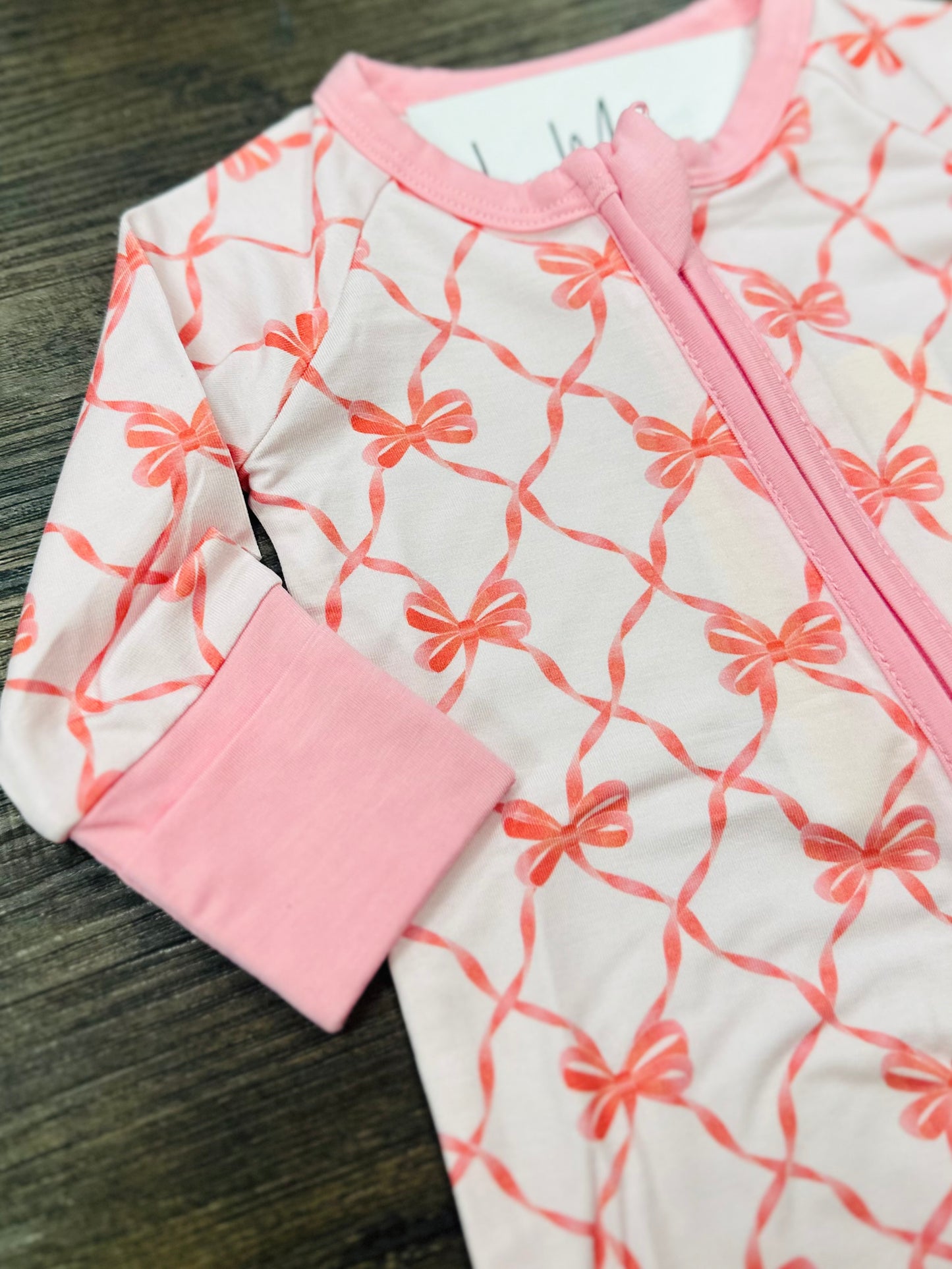 The Pink Beautiful Bow Bamboo Pajama