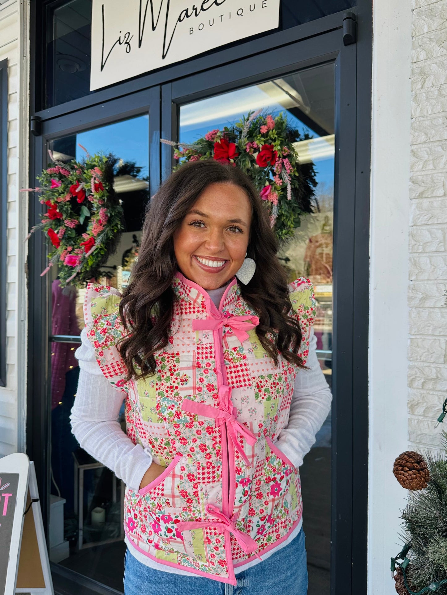 The Lily Pink Patchwork Quilted Vest