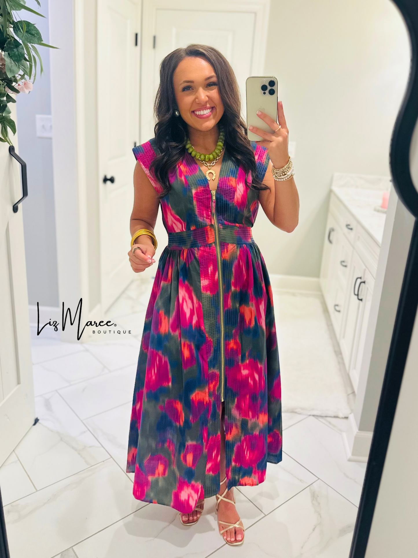 The Libby Magenta Midi Dress