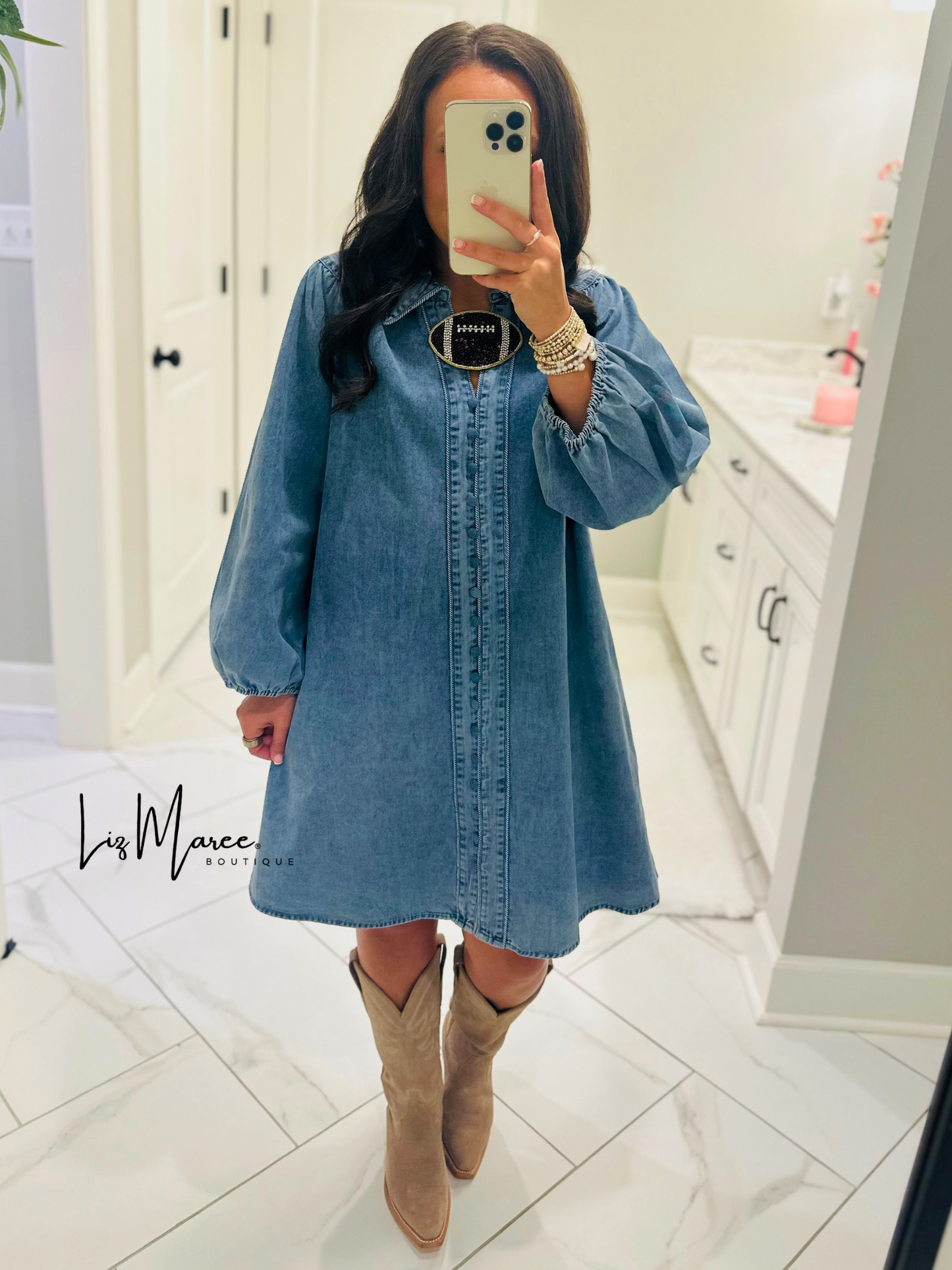 The Drew Button Down Denim Dress