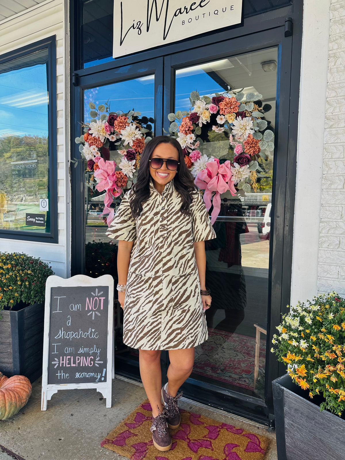 The Lucy Zebra Shirt Dress