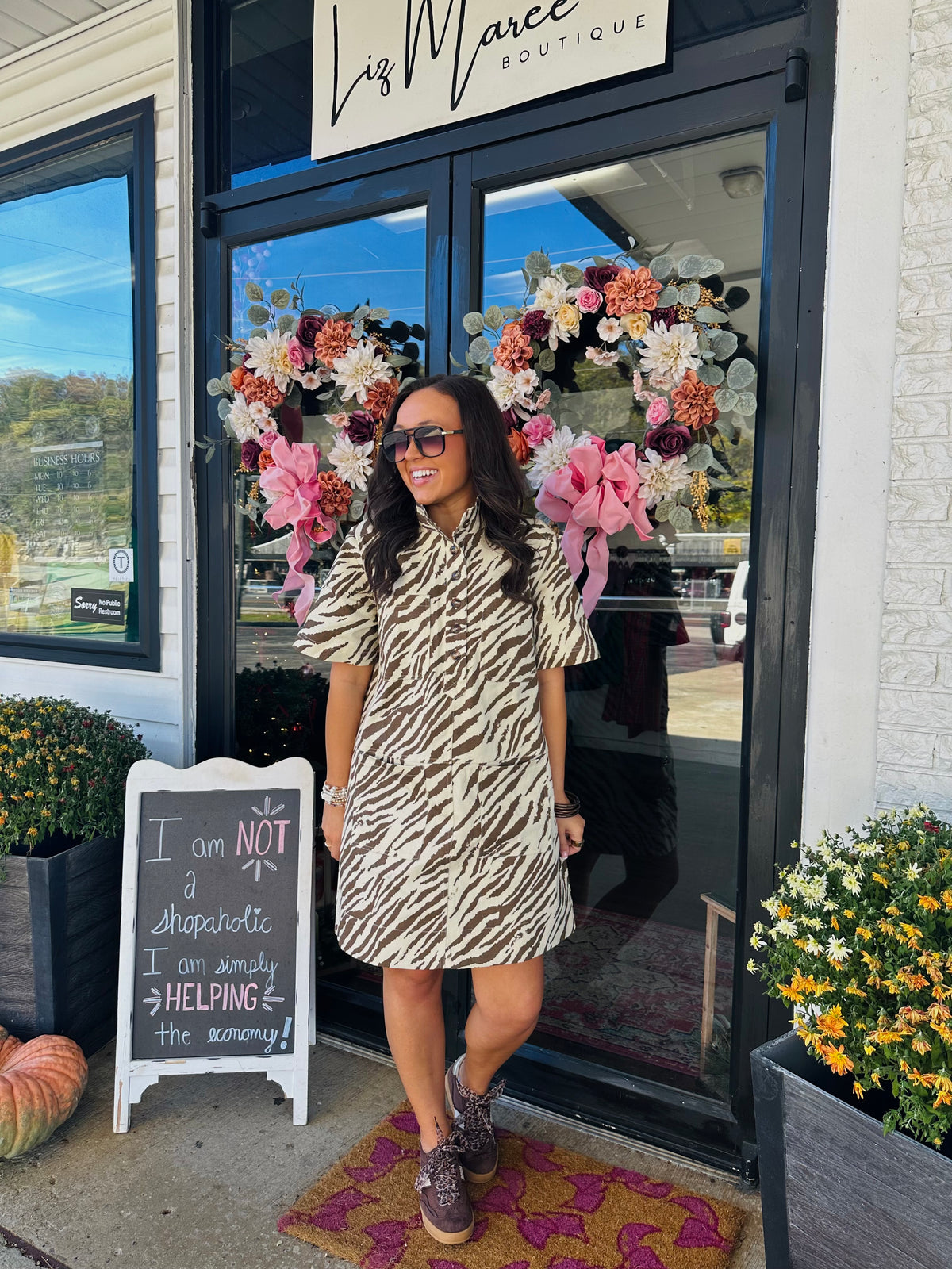 The Lucy Zebra Shirt Dress