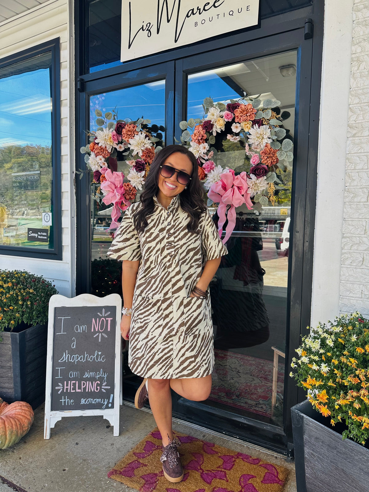 The Lucy Zebra Shirt Dress