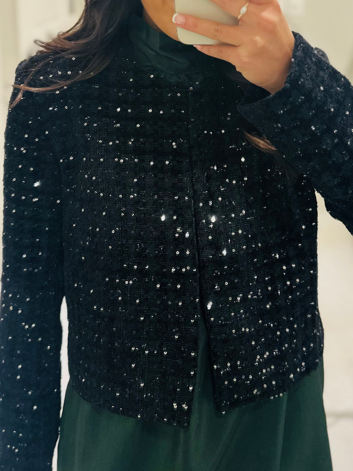 The Joy Black Tweed Jacket