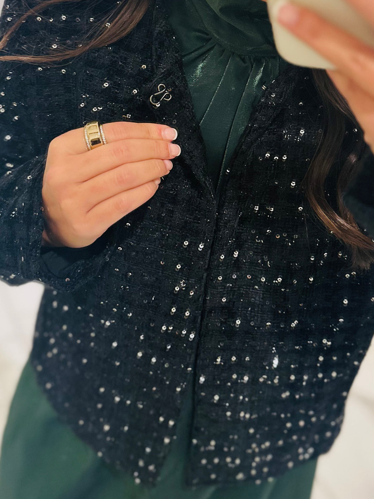 The Joy Black Tweed Jacket