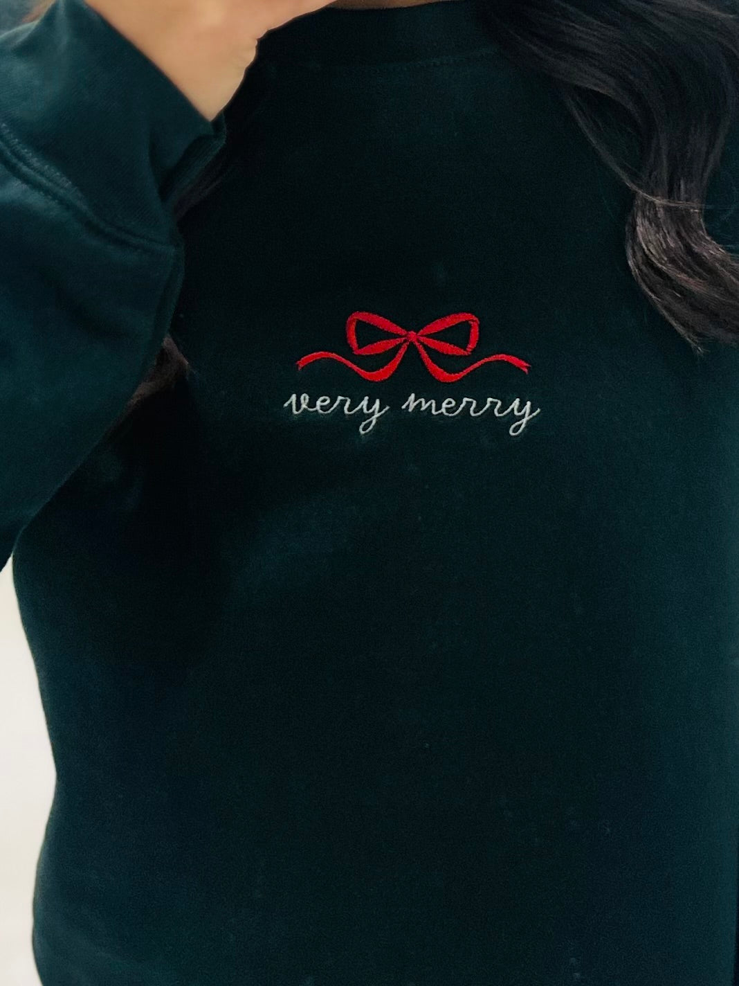 The Very Merry Embroidered Sweatshirt
