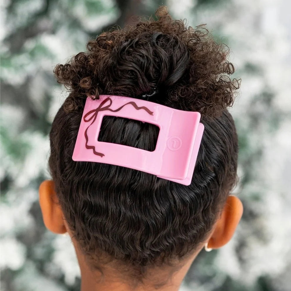 Just Add A Bow Flat Rectangle Hair Clip
