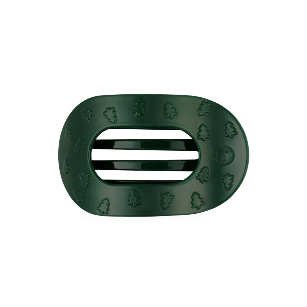 O Christmas Tree Flat Round Hair Clip