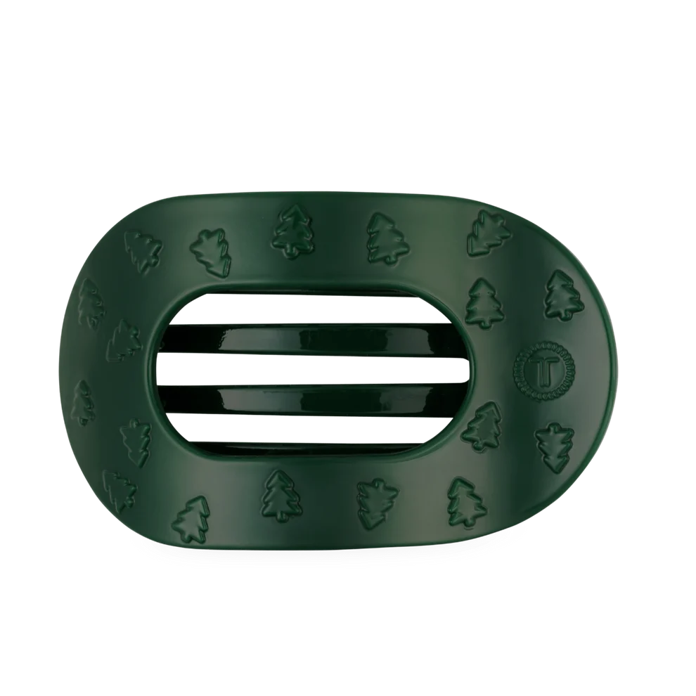 O Christmas Tree Flat Round Hair Clip