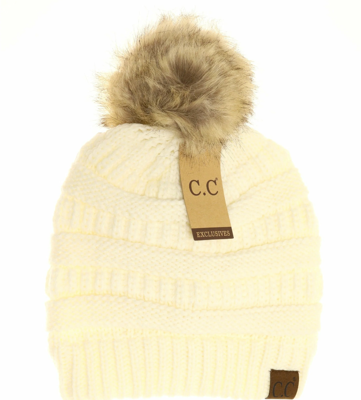 Faux Fur Pom Pom C.C. Beanie