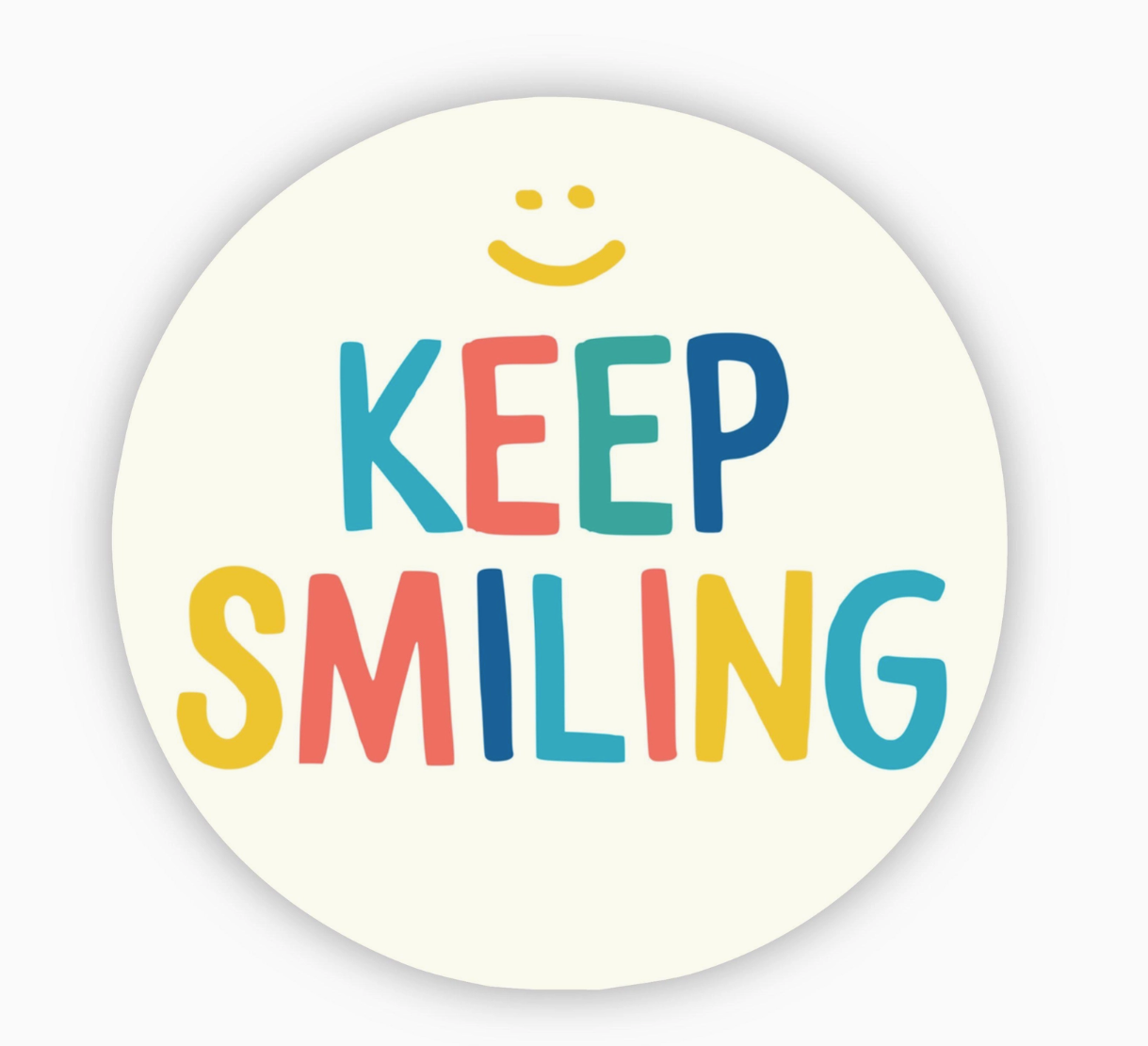 Keep Smiling Happy Face Sticker